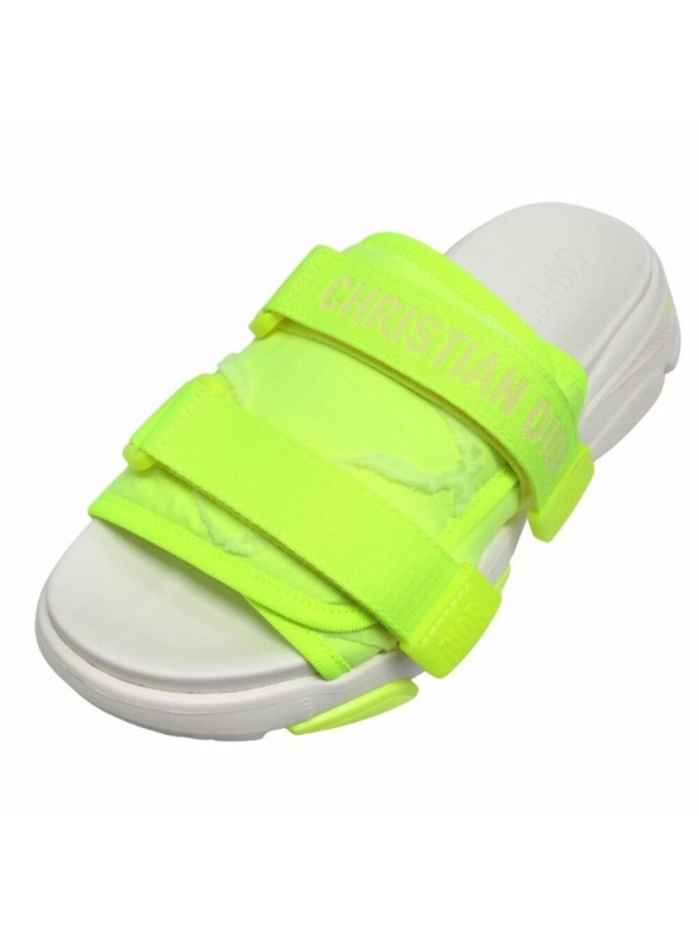 Dior D Wonder Slide Sandals Logo Belt Platform Shoes 38 Yellow - Picture 3 of 8